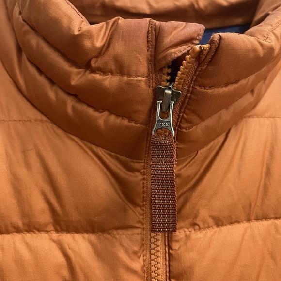 Patagonia Down Jacket Lightweight Rust Orange Kids Size Large *FLAW* - Picture 4 of 14